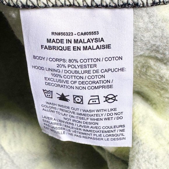 Nike Sport Black Yellow Volt Allover Print Pullover Hoodie Sz Large - Picture 12 of 12